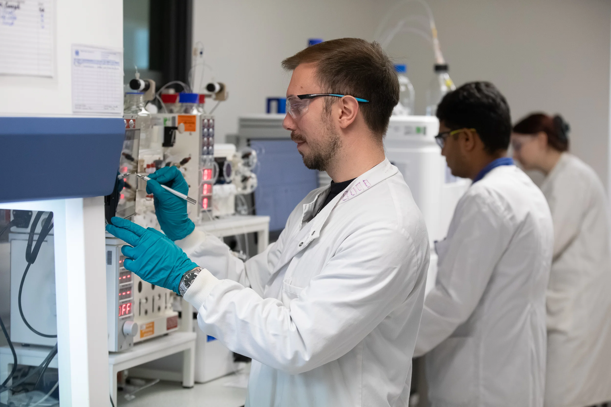Researcher at analytical instrumentation