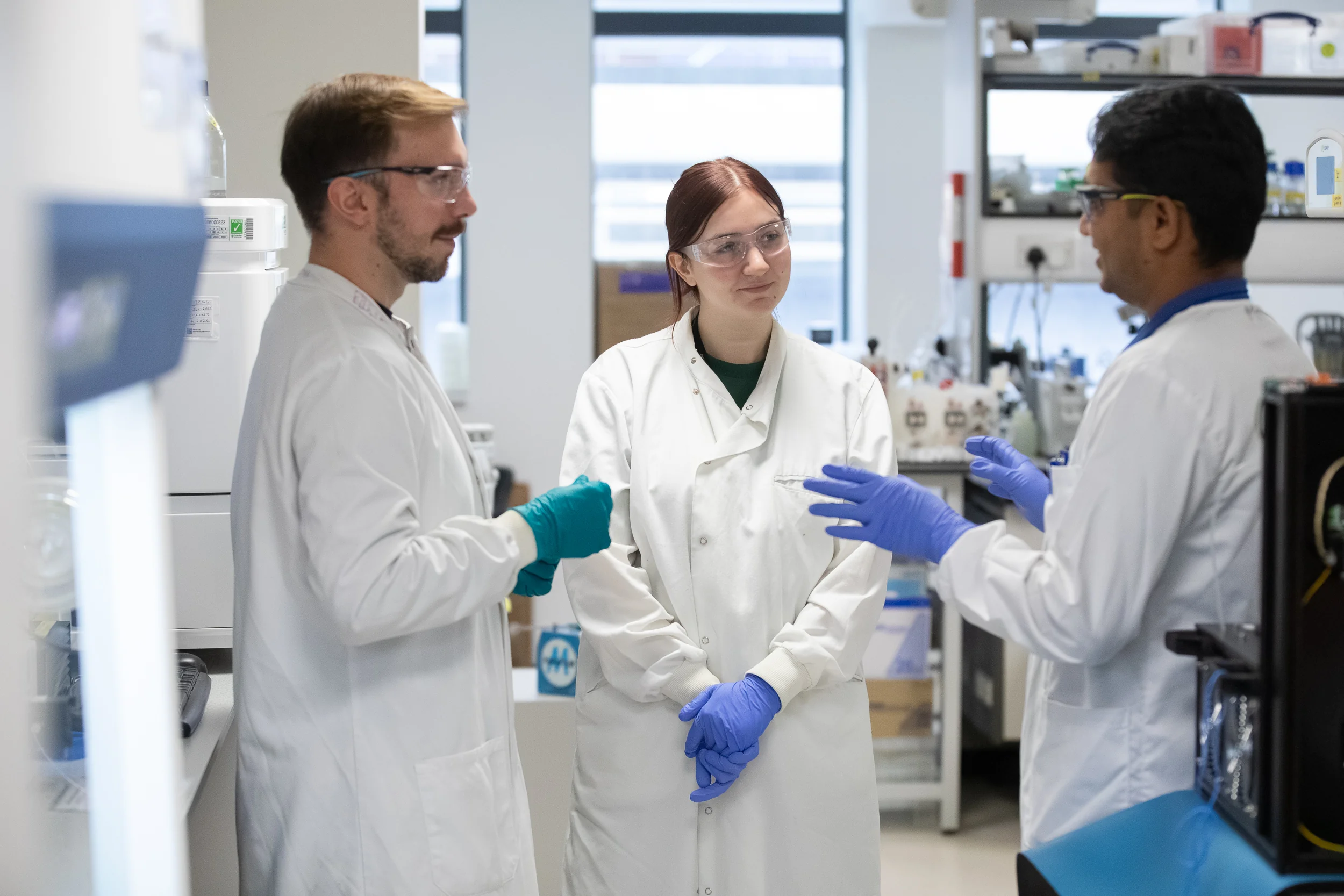 Researcher at equipment